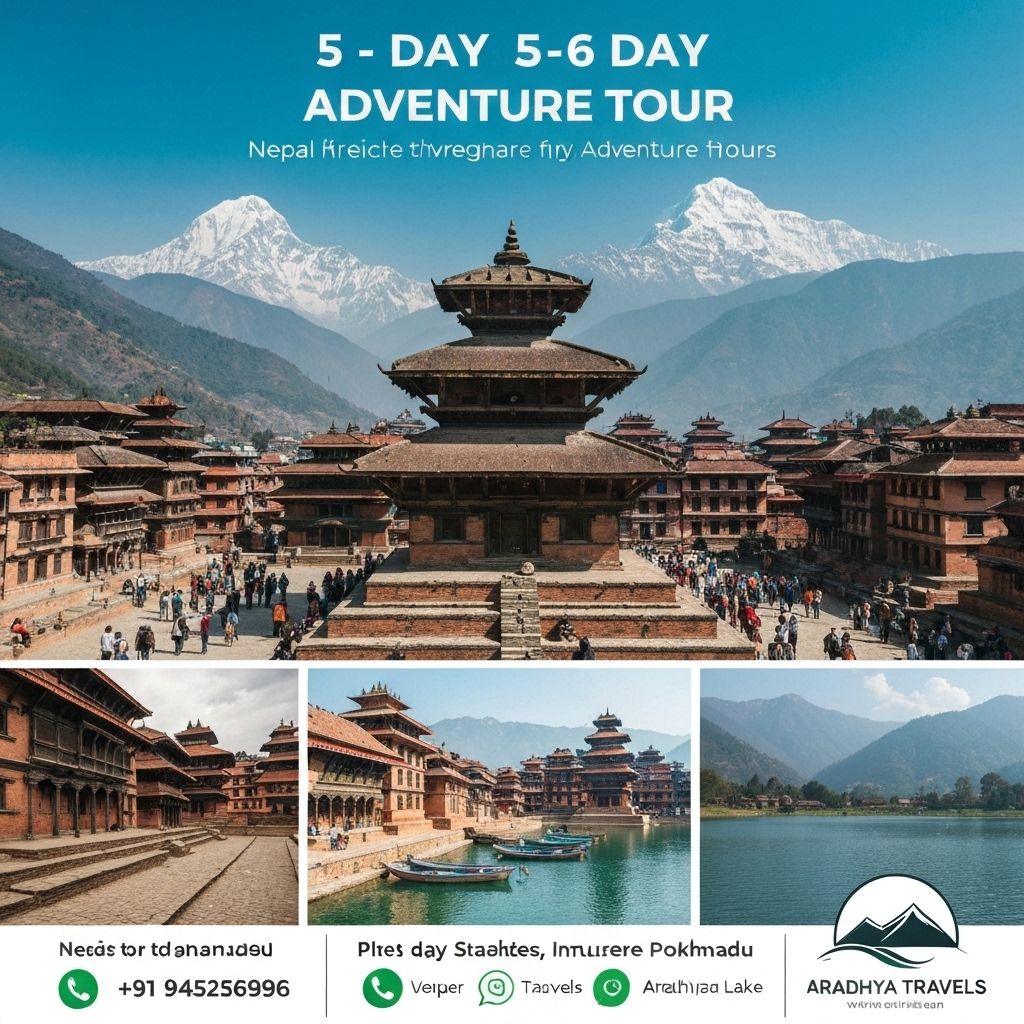 Nepal Kathmandu Pokhara Tour promotional flyer