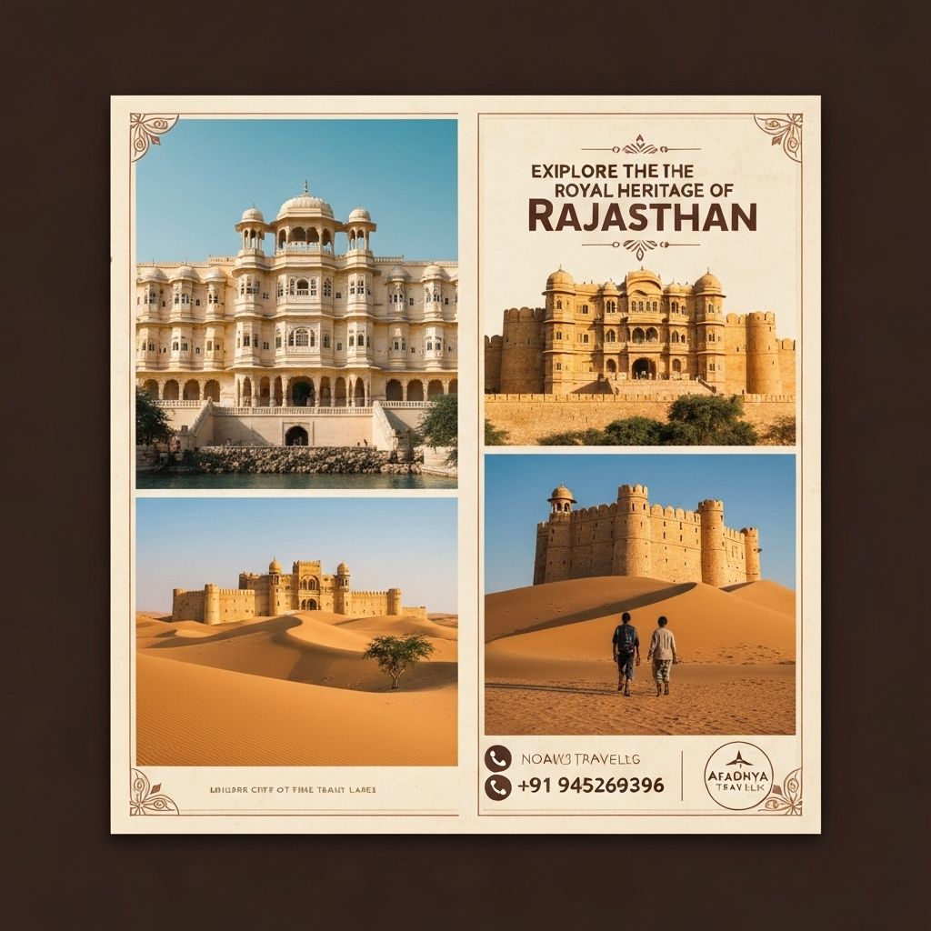 Rajasthan Royal Heritage Tour promotional flyer