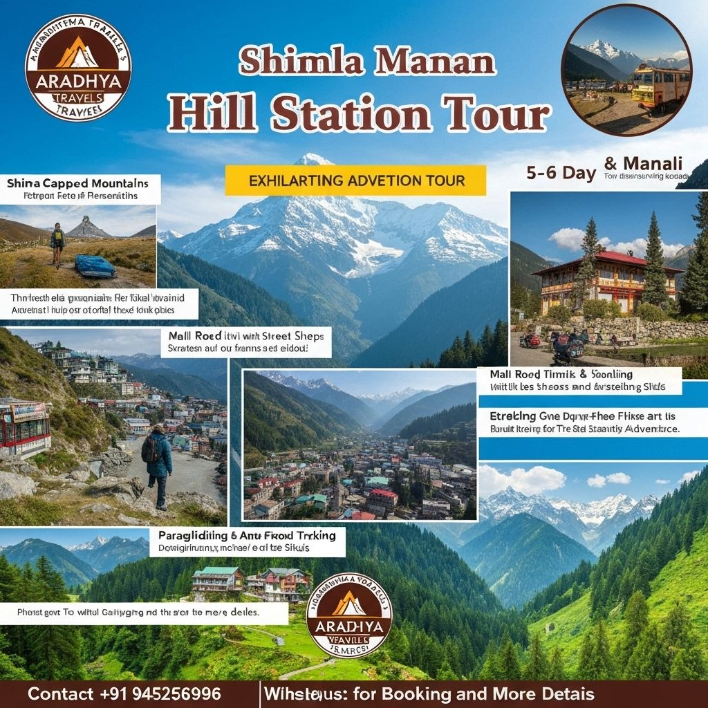 Shimla Manali Hill Station Tour promotional flyer