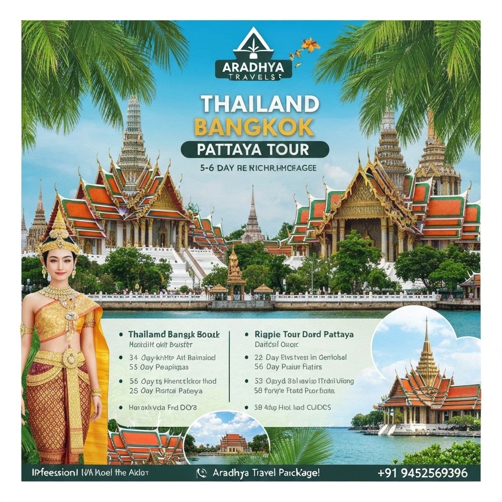 Thailand Bangkok Pattaya Tour promotional flyer