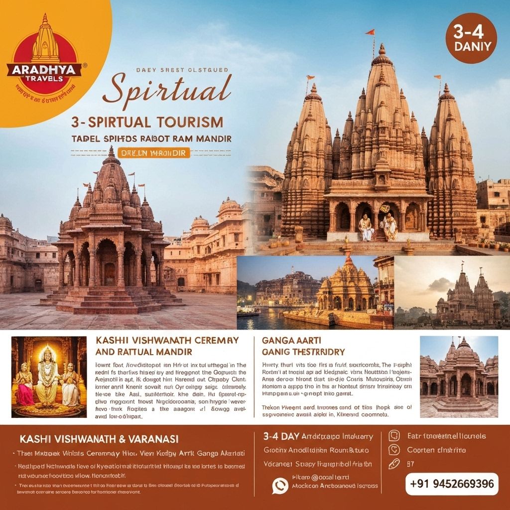 Varanasi Ayodhya Spiritual Tour promotional flyer