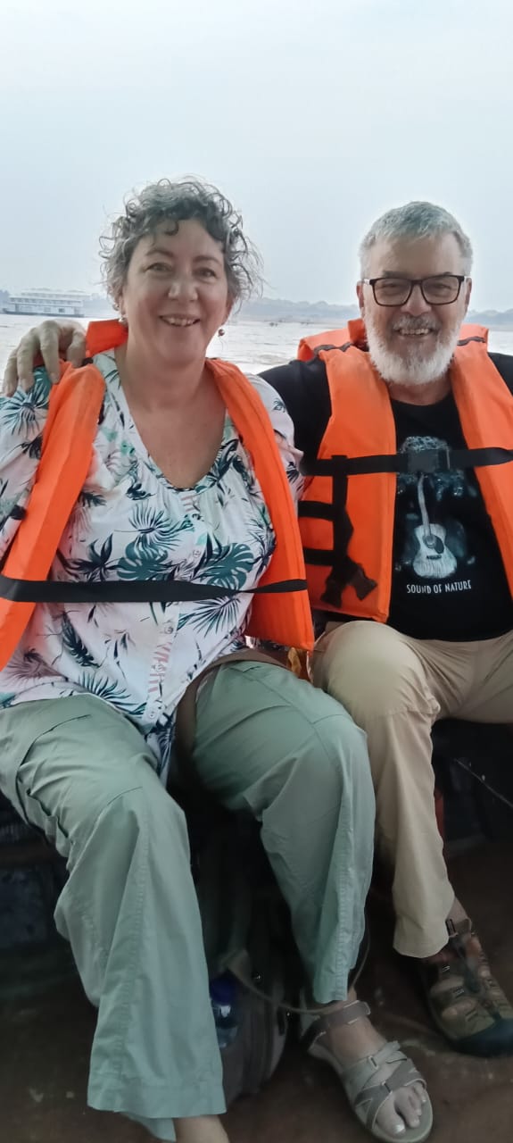 Happy Couple on Varanasi Boat Ride
